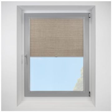Hive Deluxe Blackout Mauve Perfect Fit Pleated Blinds with Silver Frame