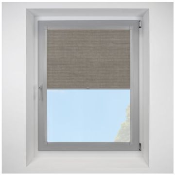 Hive Deluxe Blackout Nutshell Perfect Fit Pleated Blinds with Light Grey Frame