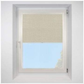 Hive Deluxe Blackout Oyster Perfect Fit Pleated Blinds with Cream Frame