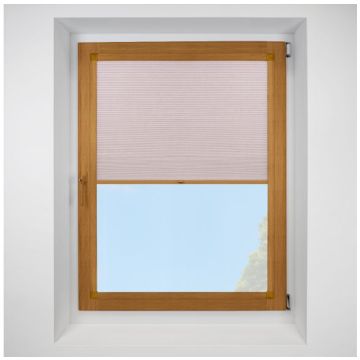 Hive Deluxe Blackout Rose Perfect Fit Pleated Blinds with Golden Oak Frame