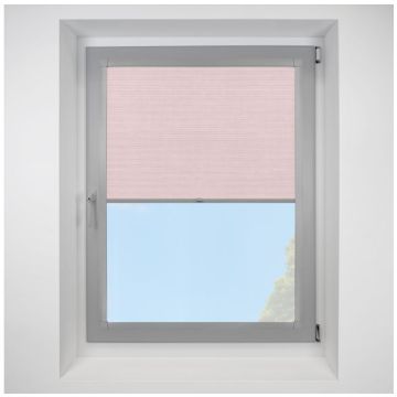 Hive Deluxe Blackout Rose Perfect Fit Pleated Blinds with Light Grey Frame