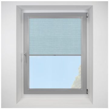 Hive Deluxe Blackout Sky Perfect Fit Pleated Blinds with Light Grey Frame