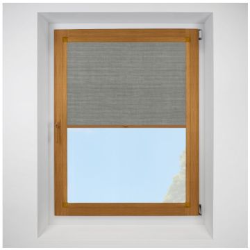 Hive Deluxe Blackout Steel Perfect Fit Pleated Blinds with Golden Oak Frame