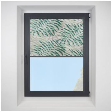 Hive Dolce Green Perfect Fit Pleated Blinds with Anthracite Frame