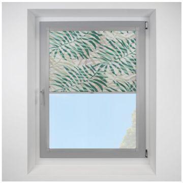 Hive Dolce Green Perfect Fit Pleated Blinds with Silver Frame
