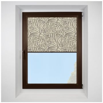 Hive Envy Moonrock Perfect Fit Pleated Blinds with Brown Frame