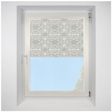 Hive Muse Grey Perfect Fit Pleated Blinds with Cream Frame