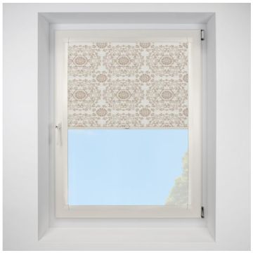 Hive Muse Neutral Perfect Fit Pleated Blinds with Cream Frame