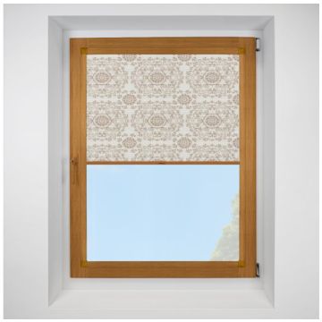 Hive Muse Neutral Perfect Fit Pleated Blinds with Golden Oak Frame