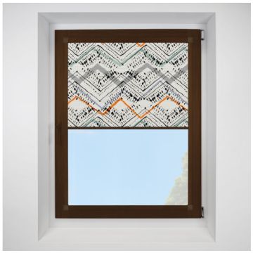 Hive Nirvana Black Perfect Fit Pleated Blinds with Mahogany Frame