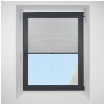 Hive Telia Dove Perfect Fit Pleated Blinds with Anthracite Frame
