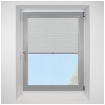 Hive Telia Dove Perfect Fit Pleated Blinds with Light Grey Frame