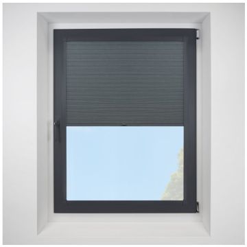 Hive Telia Onyx Perfect Fit Pleated Blinds with Anthracite Frame