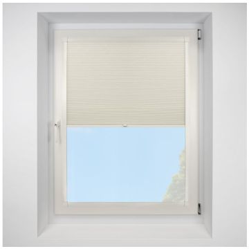 Hive Telia Oyster Perfect Fit Pleated Blinds with Cream Frame
