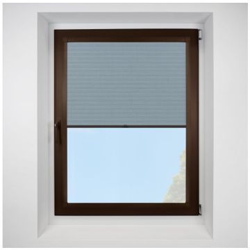 Hive Telia Sapphire Perfect Fit Pleated Blinds with Brown Frame