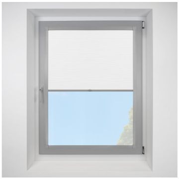 Hive Telia Swan Perfect Fit Pleated Blinds with Silver Frame