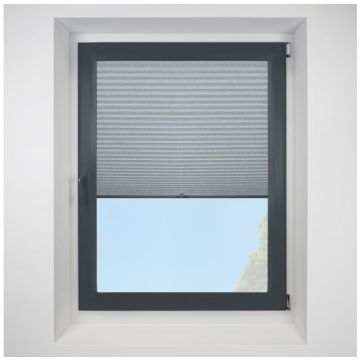 Argan Asc Eco Sky Perfect Fit Pleated Blinds with Anthracite Frame