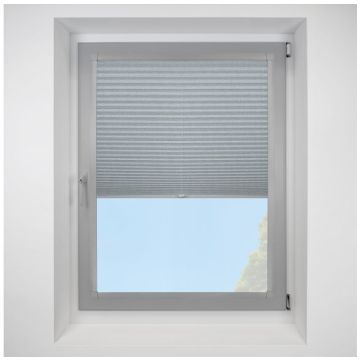 Argan Asc Eco Sky Perfect Fit Pleated Blinds with Light Grey Frame