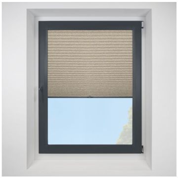 Cactus Asc Eco Light Oak Perfect Fit Pleated Blinds with Anthracite Frame