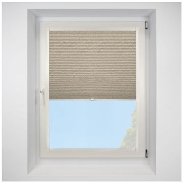 Cactus Asc Eco Light Oak Perfect Fit Pleated Blinds with Cream Frame