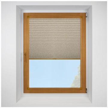 Cactus Asc Eco Light Oak Perfect Fit Pleated Blinds with Golden Oak Frame