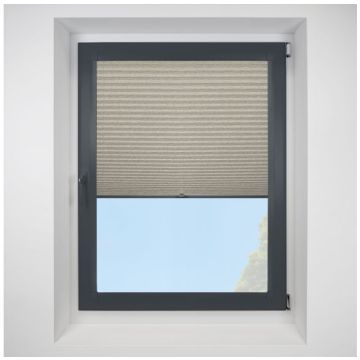 Cactus Asc Eco Stone Grey Perfect Fit Pleated Blinds with Anthracite Frame