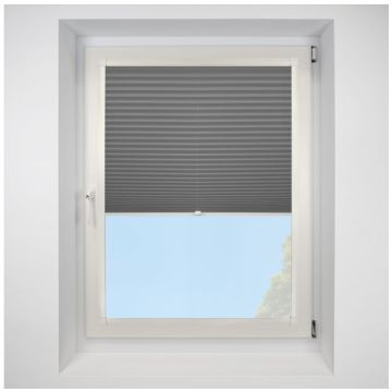 Hemp Asc Ebony Perfect Fit Pleated Blinds with Cream Frame