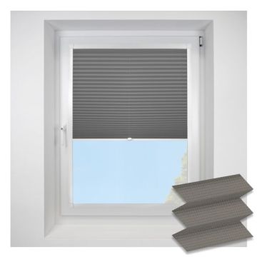 Hemp Asc Ebony Perfect Fit Pleated Blinds