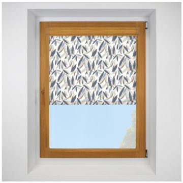 Bamboo Pacific Perfect Fit Chain Operated Roller Blind with Golden Oak Frame