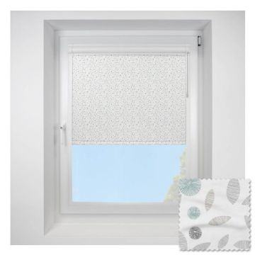 Cotton Flower Mineral Perfect Fit Chain Operated Roller Blind