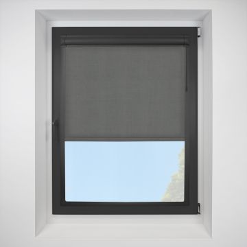 Linenweave-bo Charcoal Perfect Fit RollerPleated Blind