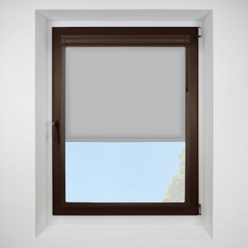Ribbon Asc pewter Perfect Fit RollerPleated Blind