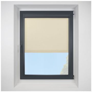Atlantex ASC Cream Perfect Fit Roller Motorised Blind with Anthracite Frame