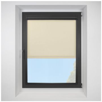 Atlantex ASC Cream Perfect Fit Roller Motorised Blind with Black Frame