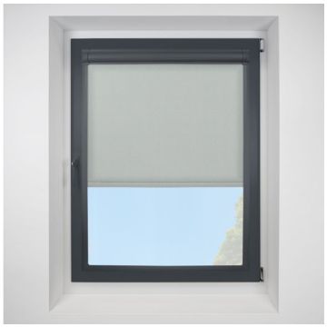 Atlantex ASC Silver Perfect Fit Roller Motorised Blind with Anthracite Frame