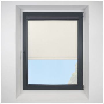 Atlantex ASC White Perfect Fit Roller Motorised Blind with Anthracite Frame