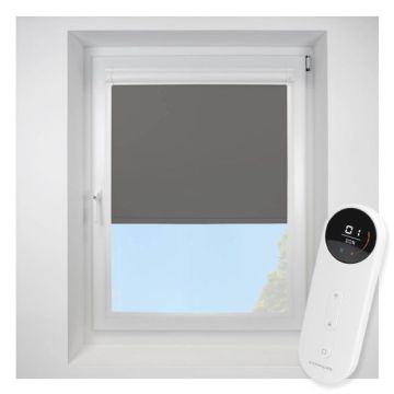 Banlight Duo FR Concrete Perfect Fit Roller Motorised Blind