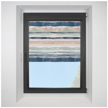 Como Blackout Bella Perfect Fit Roller Motorised Blind with Black Frame