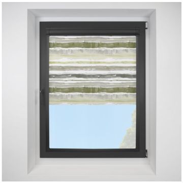 Como Verde Perfect Fit Roller Motorised Blind with Black Frame