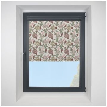 Dahlia Blackout Blush Perfect Fit Roller Motorised Blind with Anthracite Frame