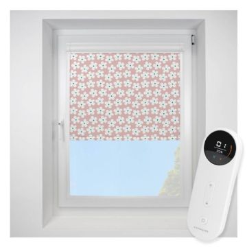 Daisy Blackout Pink Perfect Fit Roller Motorised Blind