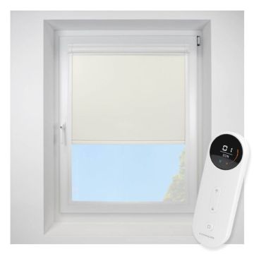 Ex Lite Blackout Snow Perfect Fit Roller Motorised Blind