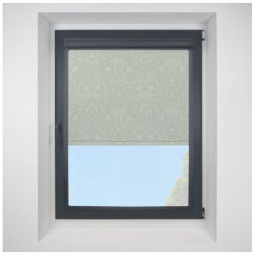 Florence Blackout Topiary Perfect Fit Roller Motorised Blind with Anthracite Frame