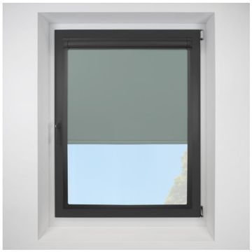 Nordic  Duckegg Perfect Fit Roller Motorised Blind with Black Frame