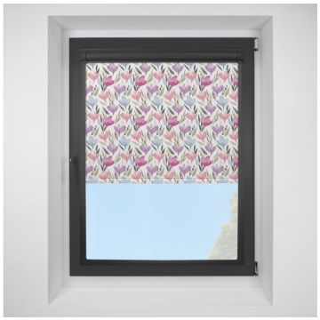 Ophelia Breeze Perfect Fit Roller Motorised Blind with Black Frame