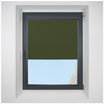 Pop Blackout Fern Perfect Fit Roller Motorised Blind with Anthracite Frame
