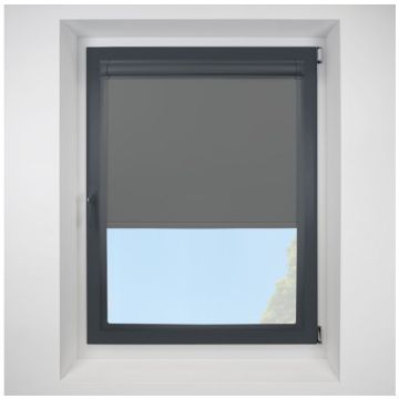 Pop Blackout Flint Perfect Fit Roller Motorised Blind with Anthracite Frame