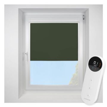 Pop Blackout Ivy Perfect Fit Roller Motorised Blind with Black Frame