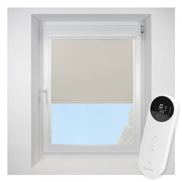 Pop Blackout Linen Perfect Fit Roller Motorised Blind