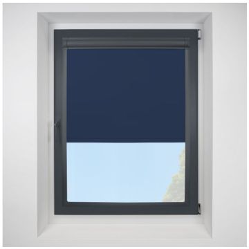 Pop Blackout Maritime Perfect Fit Roller Motorised Blind with Anthracite Frame